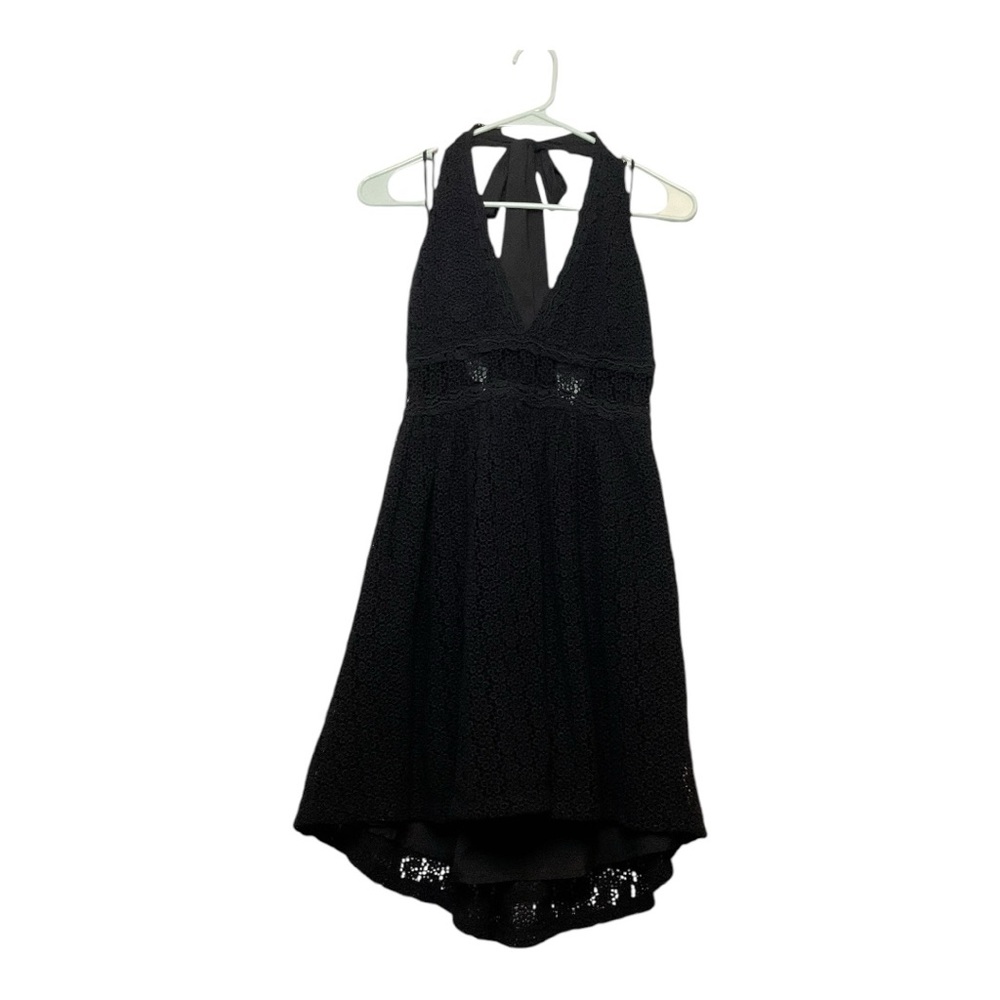 Women’s Free People black crochet, halter dress, size 6